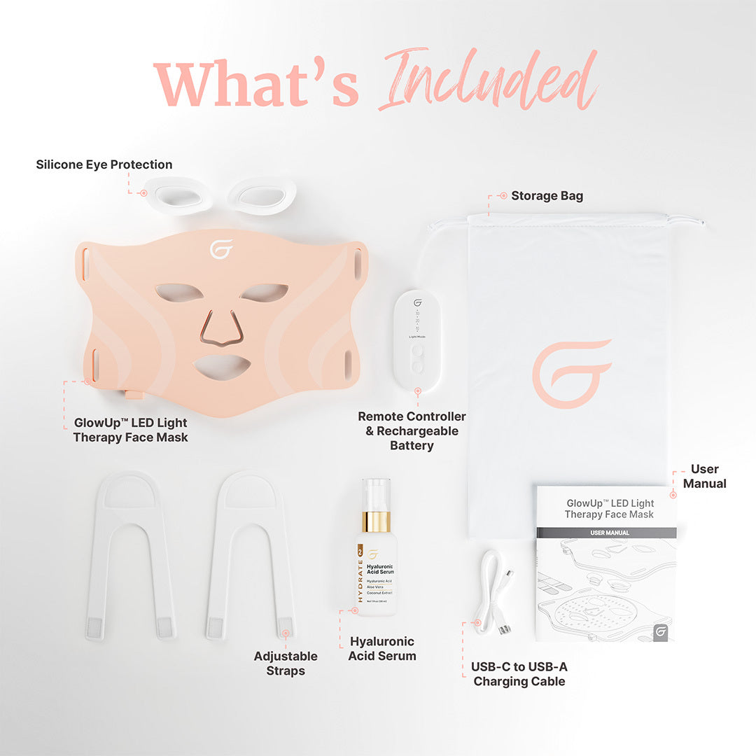 Hollywood GlowUp™ LED Light Therapy Face Mask (Starter Bundle)